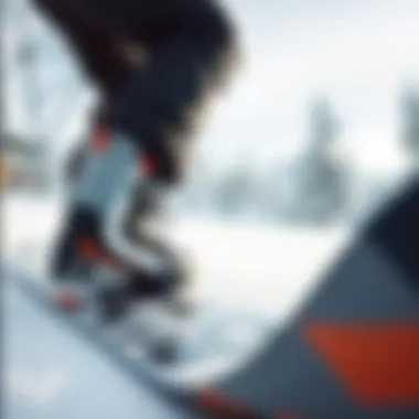 Snowboarding Action with 32 STW Double Boa Snowboarder wearing the 32 STW Double Boa boot during a ride in fresh snow