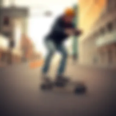 Demonstration of performance on an Acton skateboard in an urban setting.