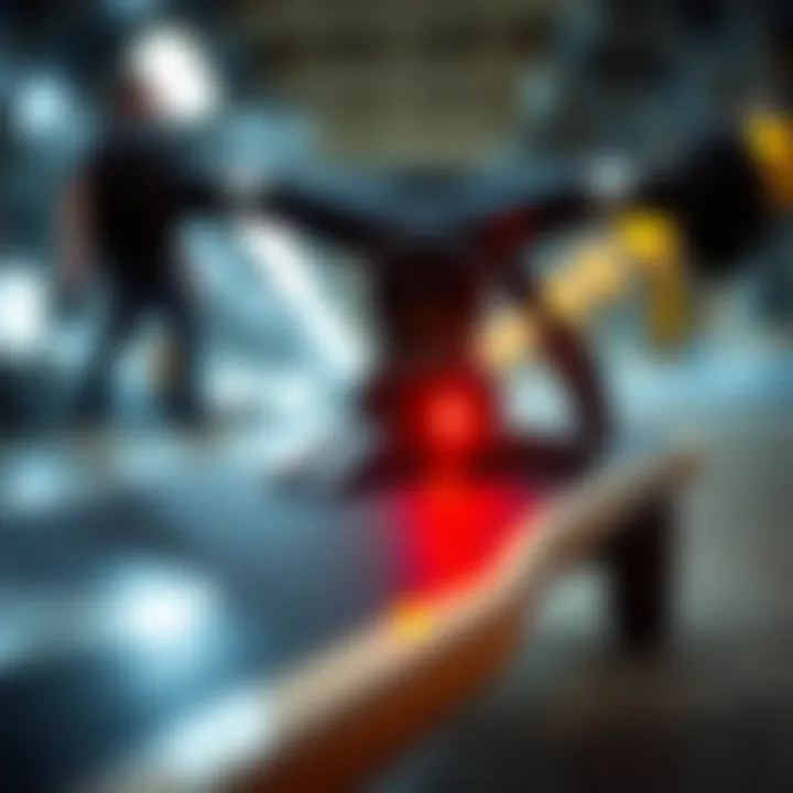 Close-up of Acton skateboard technology, highlighting its innovative features.