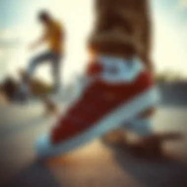 A collage of skateboarders wearing Adidas Skateboarding Superstar ADV in various skate spots.