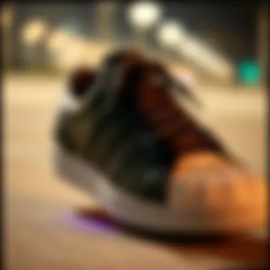 A detailed view of the technology integrated into the Adidas Skateboarding Superstar ADV.