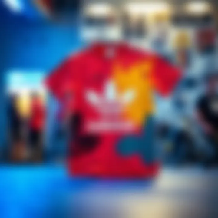 Stylish Adidas t-shirt design showcasing vibrant colors and patterns