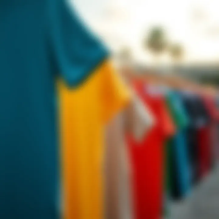 Sustainable materials used in Adidas t-shirts displayed aesthetically