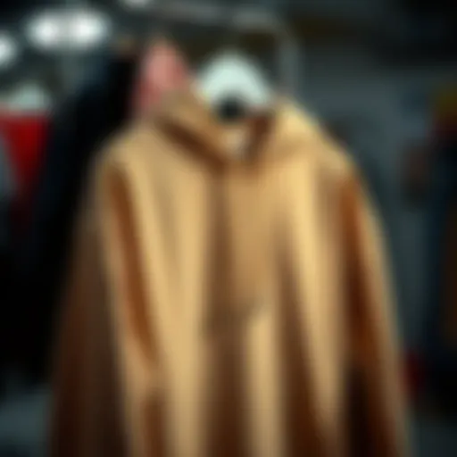 Quality Fabric Sweatshirt Cozy sweatshirt on a hanger showcasing quality fabric