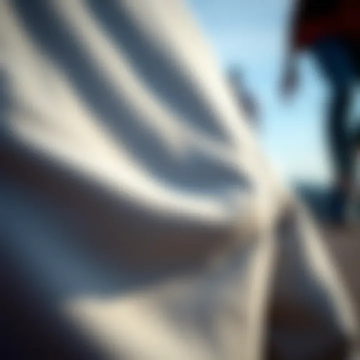 Durable Material Close-up Close-up of sweatshirt material highlighting durability