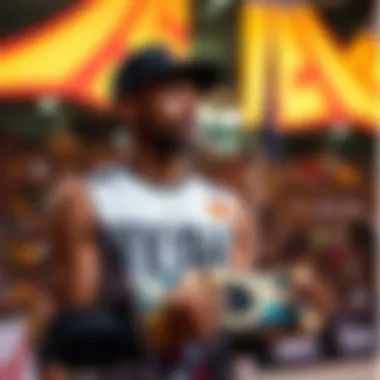 Celebrating Achievements Nyjah Huston receiving an award at a major skateboarding competition