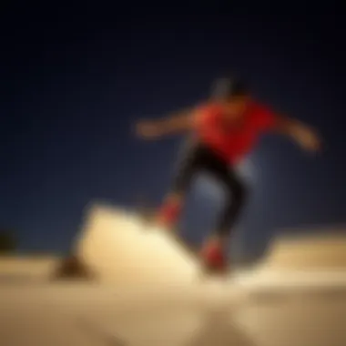 Nyjah Huston in Action Nyjah Huston executing a trick on a skateboard