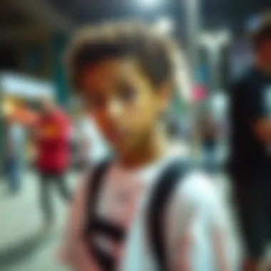 Nyjah's Early Days A young Nyjah Huston at an early skateboarding event