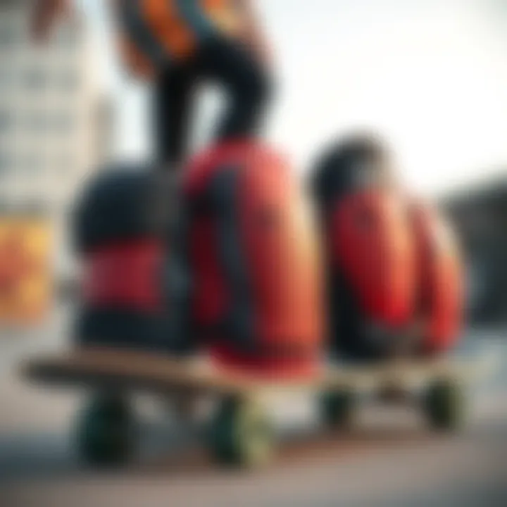 A comprehensive set of skateboarding protective gear.