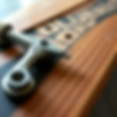 Construction Materials of Blueprint Skateboards Close-up of skateboard construction materials emphasizing quality