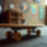 A vintage skateboard showcasing Brixton's heritage