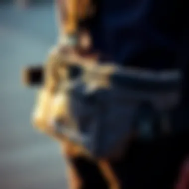 Detailed Features of the Fanny Pack Close-up of Champion fanny pack features