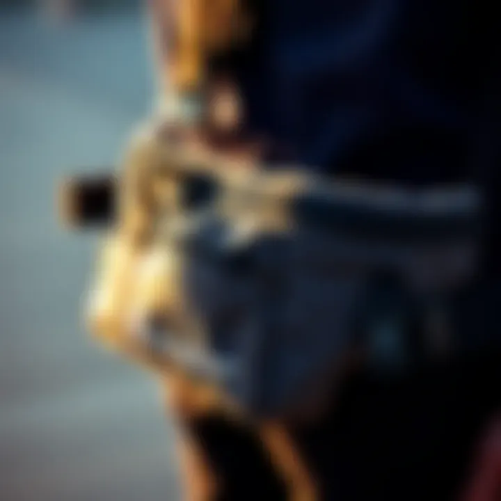 Detailed Features of the Fanny Pack Close-up of Champion fanny pack features