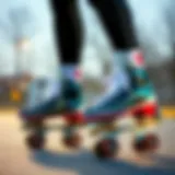 Beginner skater testing skates for fit