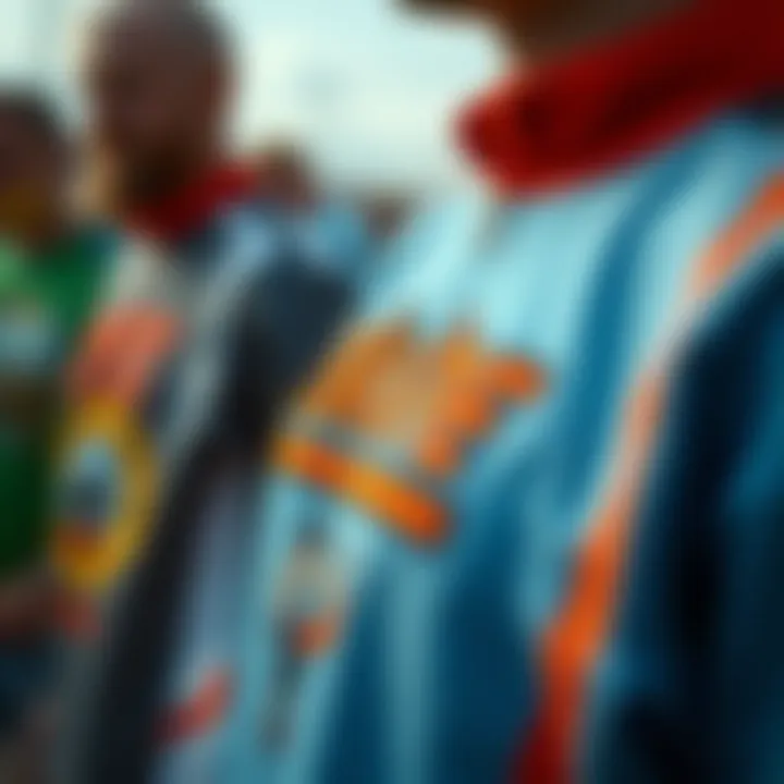 Detailed Look at Throwback Shirt Designs Close-up of throwback shirt designs inspired by skate culture