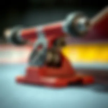 Visual guide demonstrating the adjustments and compatibility of skateboard trucks