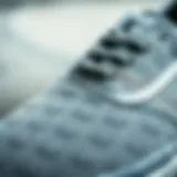 Detailed View of Vans Ultrarange Rapidweld Design Close-up of Vans Ultrarange Rapidweld in grey showcasing its sleek design and texture.