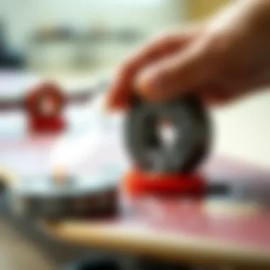 Effective Cleaning of Skateboard Bearings Skateboard bearings being cleaned with a kit