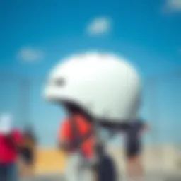 Sleek design of a skateboard helmet showcasing modern aesthetics