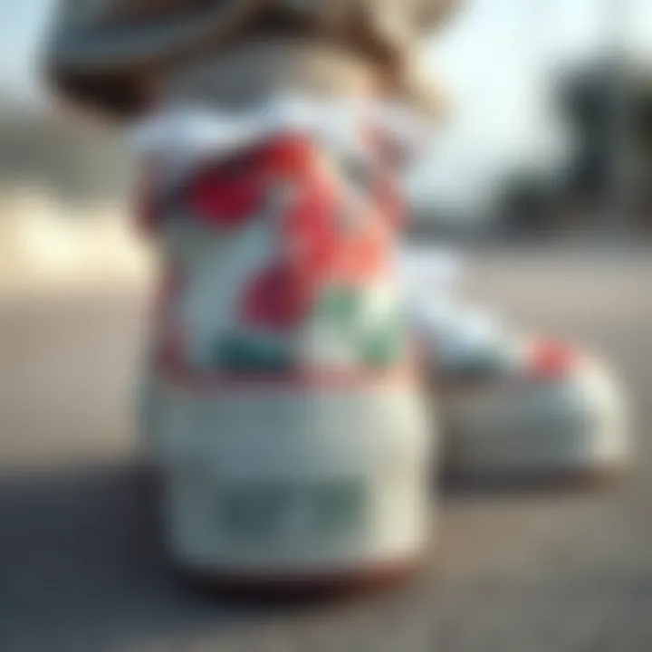 Close-Up of Platform Features and Craftsmanship Close-up of platform design elements in Converse sneakers