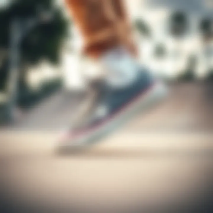 Converse Run Star Motion Sneakers in Action Converse Run Star Motion Sneakers displayed in a vibrant skatepark setting