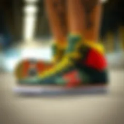 Stylish DC Hi Tops showcasing vibrant designs