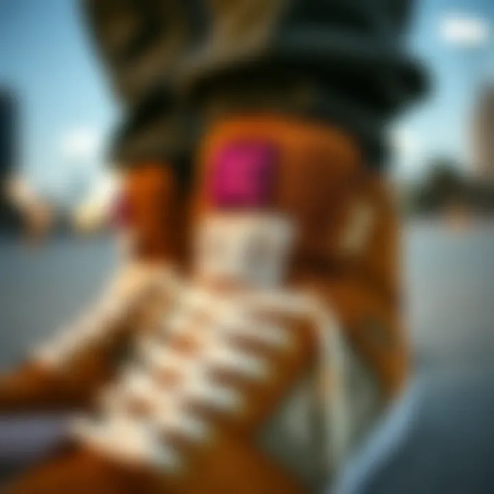 Unique Features of DC Hi Tops Close-up of DC Hi Tops demonstrating unique features