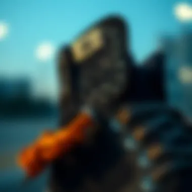 Detailed Design of DC High Tops Close-up of DC high top design showcasing features