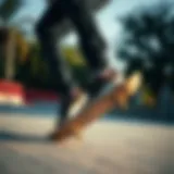 Skater in Action Featuring DC Footwear Dynamic view of a skater performing tricks