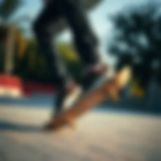 Skater in Action Featuring DC Footwear Dynamic view of a skater performing tricks