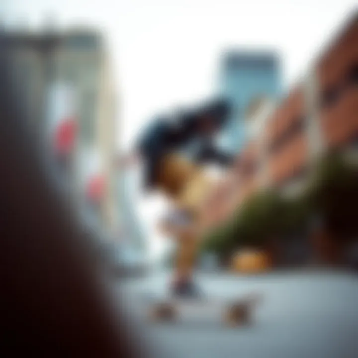 Urban Style Meets Functionality with DC A stylish skater showcasing DC sneakers on the street