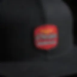 Close-up of a Dickies snapback showcasing its fabric texture and stitching