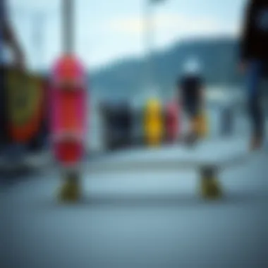 Element Cruiser Board's Influence on Skateboarding Culture Skateboarding culture representation with various boards including the Element cruiser board