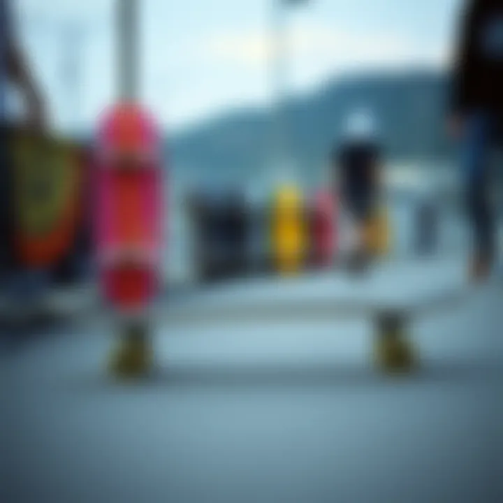 Element Cruiser Board's Influence on Skateboarding Culture Skateboarding culture representation with various boards including the Element cruiser board