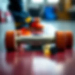 Close-up of skateboard deck showing quality materials