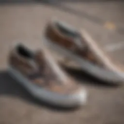 Vans with intricate snake patterns showcasing artistic design