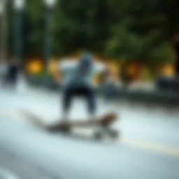 Dynamic longboard riding experience showcasing advanced maneuverability