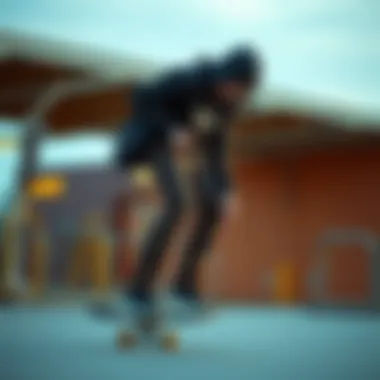 Skateboarder using bag with functional design