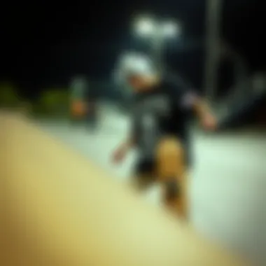 Skateboarder expressing individuality through the Deathwish T Shirt