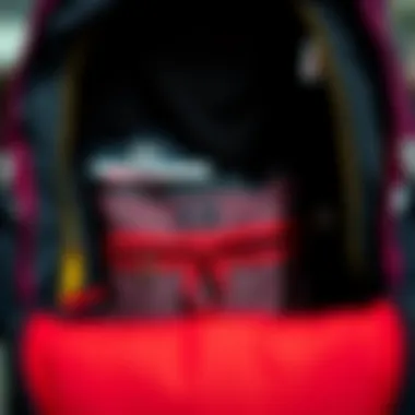 Interior Storage Features of the Dickies Book Bag Interior view of the Dickies Book Bag highlighting storage features
