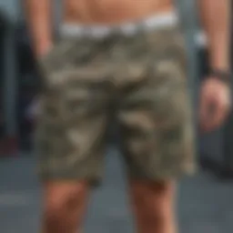 Stylish Dickies camo shorts worn during skating