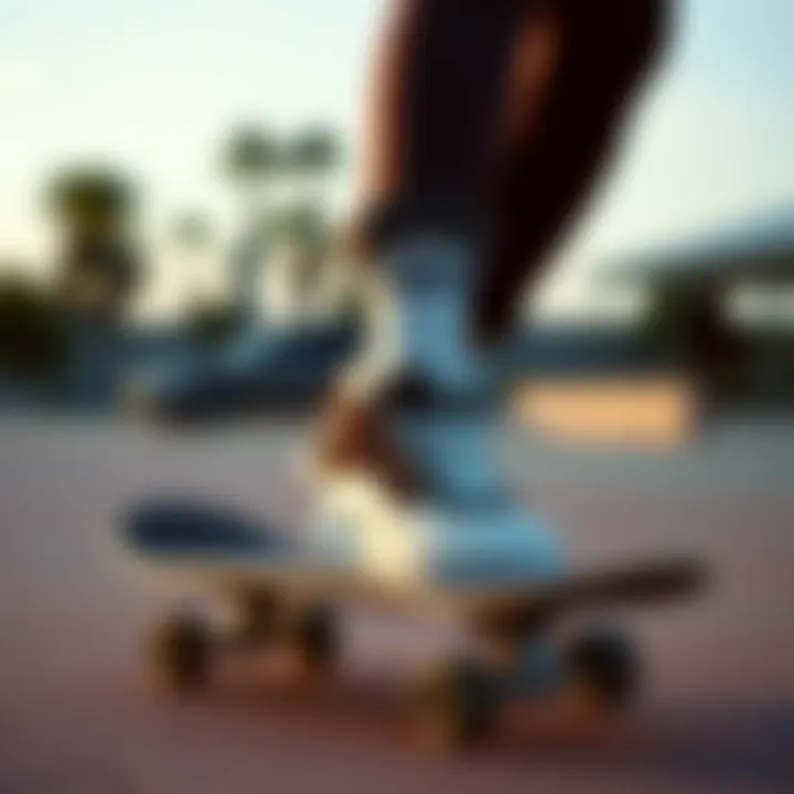 Performance in Action: Double C Shoes Skateboarder demonstrating performance with double C shoes