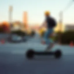 Electric skateboard navigating San Francisco's steep hills