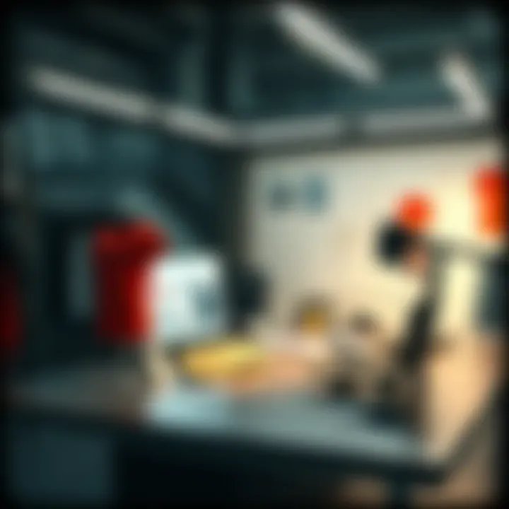 Innovative Fashion Technology An innovative fashion technology workspace with digital design tools