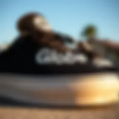 Innovative Design in Globe Skate Shoes Close-up of Globe skate shoes highlighting innovative design features.