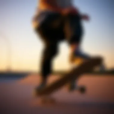 Skateboarder using Lakai shoes in action