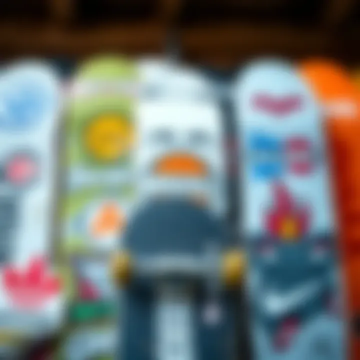 Diverse Skateboard Brands Showcase of various skateboard brands and their logos