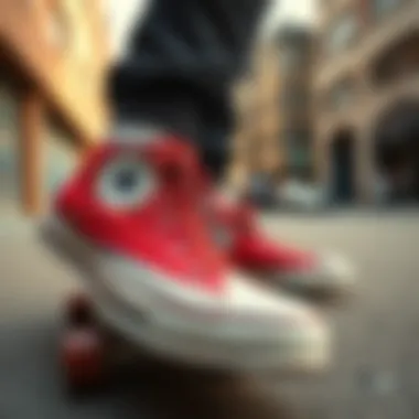 Converse All Star in the Skateboarding Lifestyle Skaters showcasing their Converse All Star shoes in urban settings