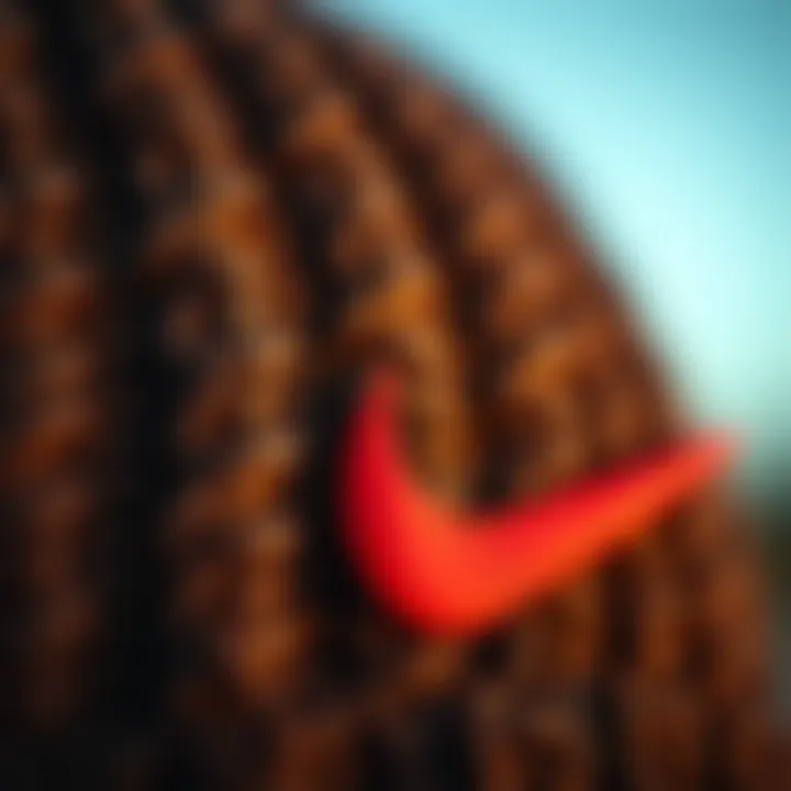 Knit Pattern Detail Close-up of the knitting pattern on a Nike hat