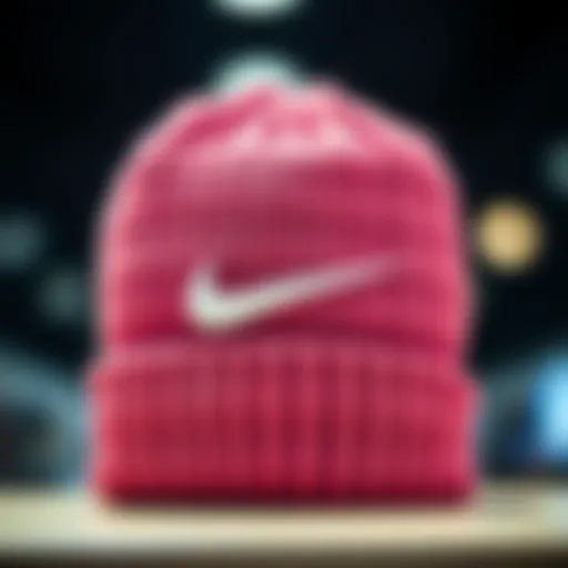 Stylish Nike knitted hat on display